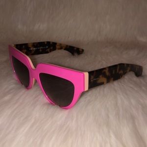 Prada pink tortoise cat eye sunglasses
